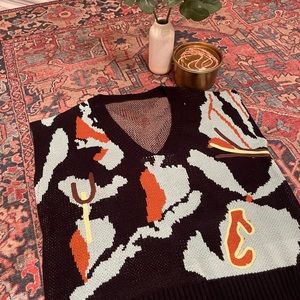 Stunning colored sweater vest!